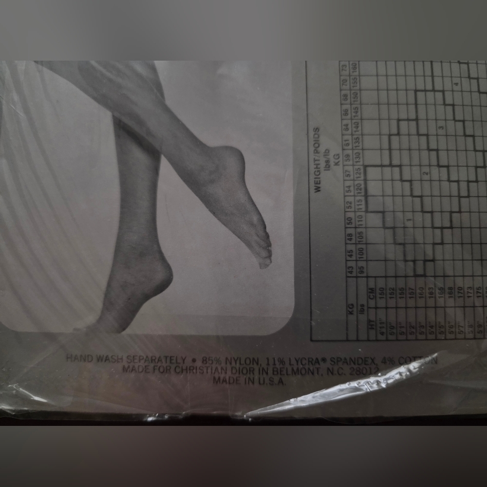 Christian Dior Diorissimo Pantyhose 3 Pack Graphite Gray Size 1 Control Top - Picture 4 of 6